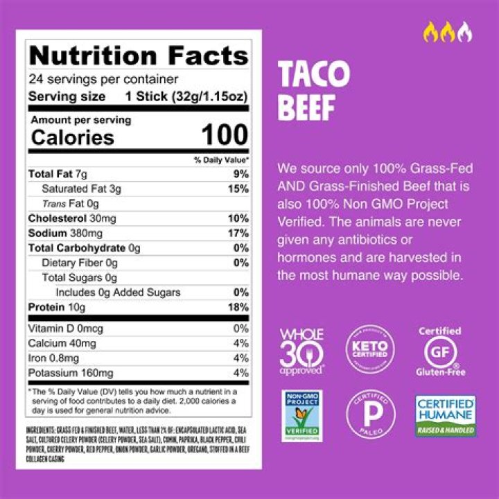 19 Fuzzy Taco Nutrition Facts