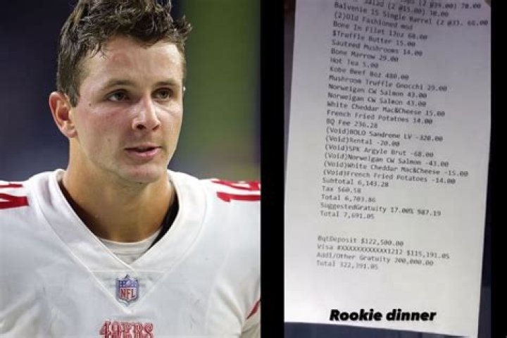 49ers WR rookies FORCED to pay a whopping $15,000 dinner bill in Las Vegas as rookie duties by